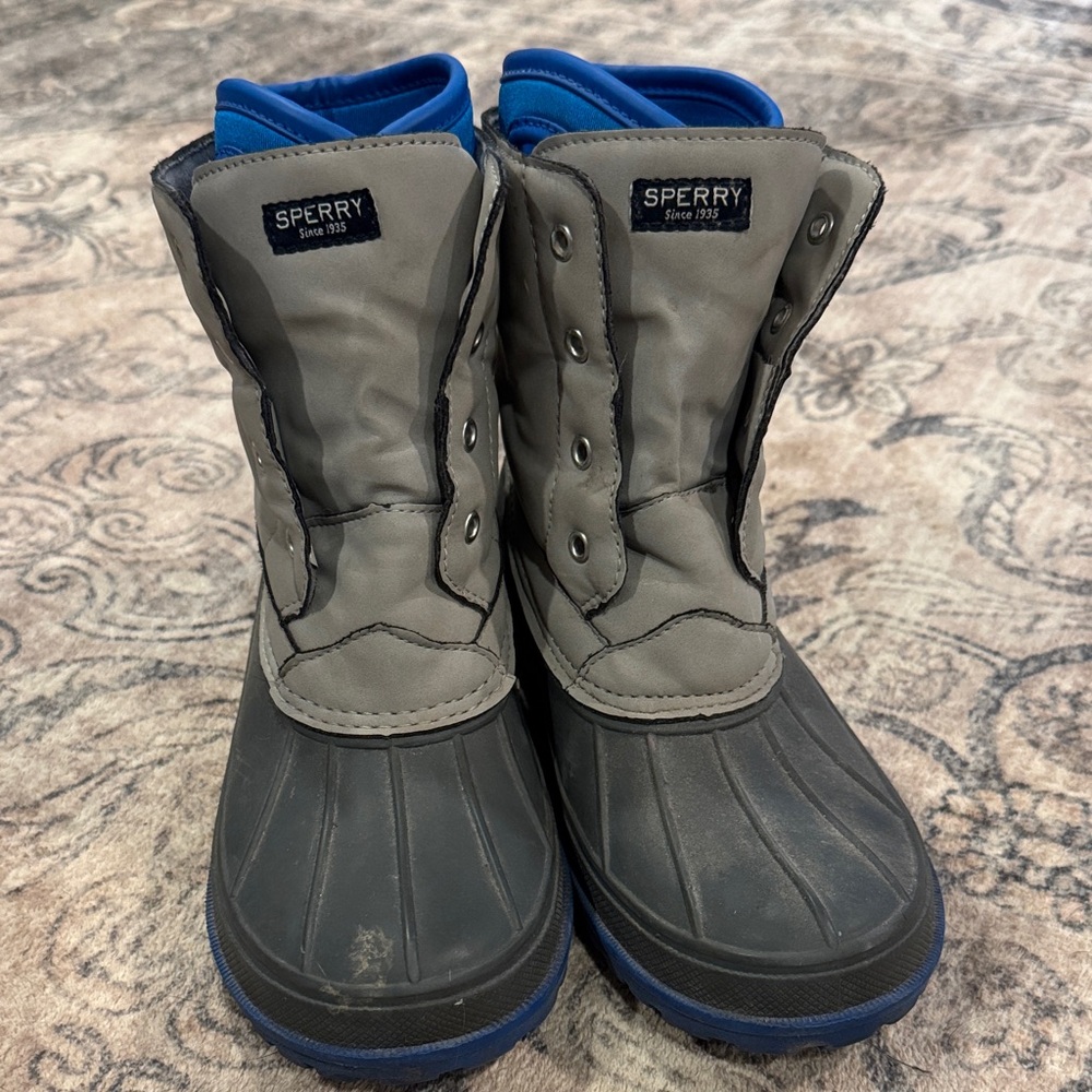 Sperry Gray and Black Waterproof Boots